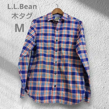 새상품급 L.L.Bean (엘엘빈) 체크 셔츠 00년대 목 택 M