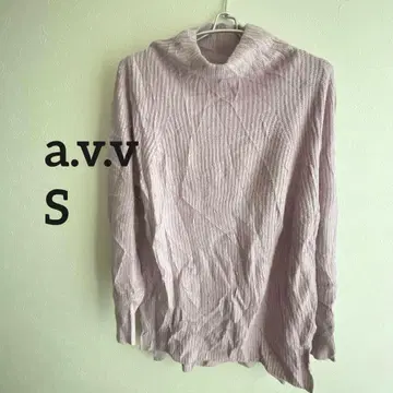 a.v.v 옅은 핑크 터틀넥 스웨터 S 루즈핏