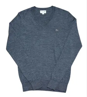 LACOSTE 라코스테 V넥 얇은 소재 니트 스웨터 그레이 사이즈 M