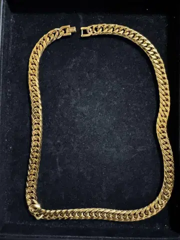 키헤이 목걸이 6면 더블 60cm 폭 11mm 스테인리스 초와이드