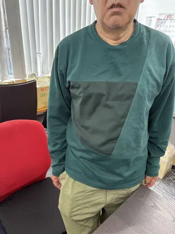 다크 그린 긴팔 티셔츠 3L 사이즈
