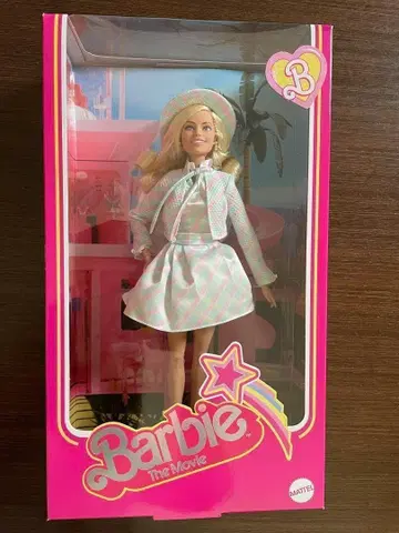 [ 새상품 ] 영화 Barbie 바비 인형 블루 체크 원피스 레어