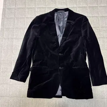 블랙 벨로아 테일러드 자켓