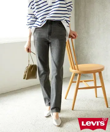 SLOBE 별주 70s HIGH SLIM STRAIGHT 데님 팬츠