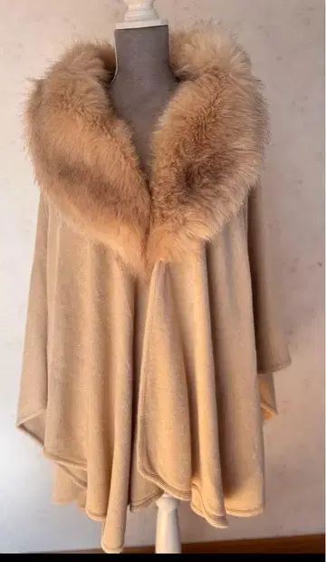 퍼 판초 케이프 코트