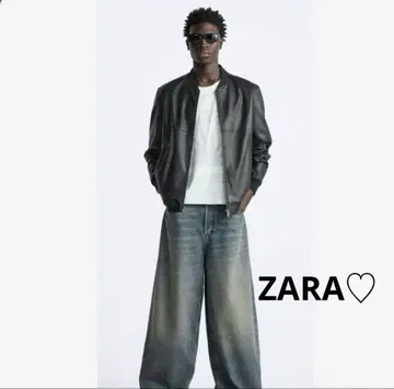 [ 미사용 ] ZARA 봄버 자켓 인조 가죽