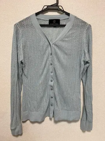HEART CLOSET 시스루 니트 가디건 블루 M