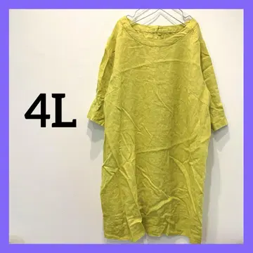 7부 소매 원피스 튜닉 오버 사이즈 빅 사이즈 빅 4L 3XL