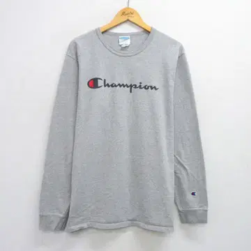 XL 챔피온 champion 긴팔 T셔츠 남성용 크루넥 그레이