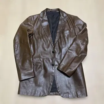 [새상품급] 가죽 테일러드 자켓 브라운 남성용