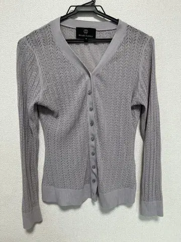 HEART CLOSET 시스루 편직 가디건 퍼플 M