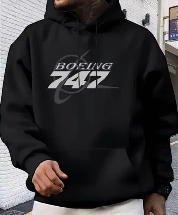 BOEING747 블랙 후드티 M 사이즈 (새상품)
