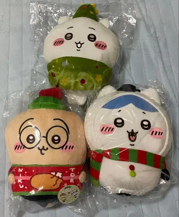 프라이스 치이카와 크리스마스 BIG 봉제 인형 3체 세트 택 포함