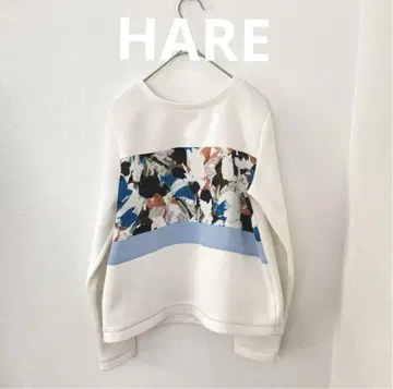 HARE 하레 그래픽 맨투맨 긴팔 상의 지퍼 프리 사이즈