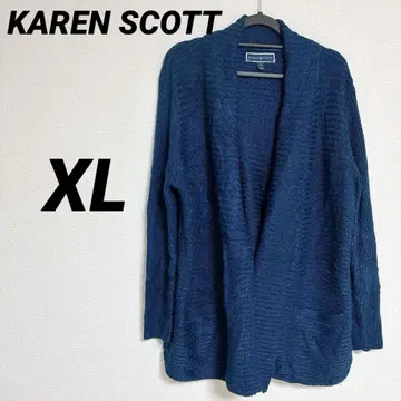 KAREN SCOTT 다크 틸 니트 가디건 [ XL ] 빅 사이즈
