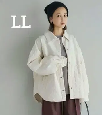 시마무라 다나카 리나 절개 퀼팅 자켓 LL