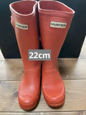 HUNTER 22cm 레인부츠 오렌지 중고