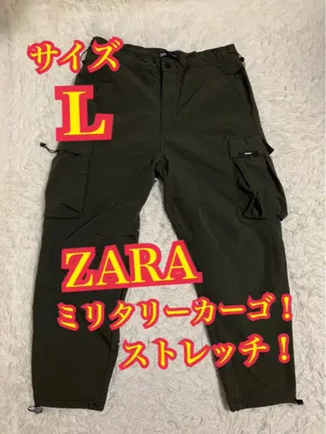 미사용! ZARA 자라 밀리터리 스트레치 카고 팬츠 테이퍼드 L