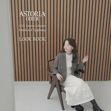 ASTORIA ODIER 루센트 레이스 원피스 크림 화이트