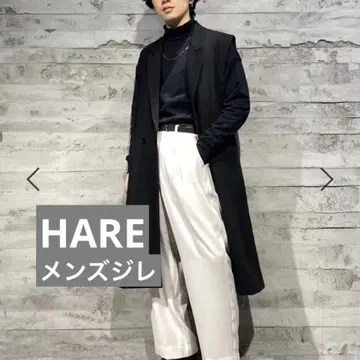 HARE 하레 더블 롱베스트 블랙 프리 사이즈