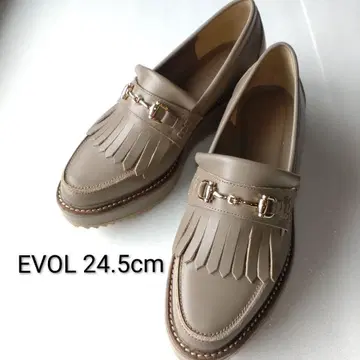 [ 미사용품 ] EVOL metoka 통굽 프린지 로퍼 24.5cm
