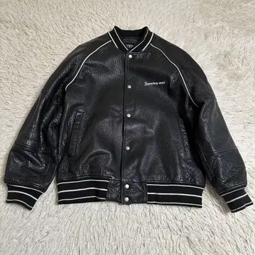 레어 [ ZARA ] 자라 스타디움 점퍼 MA1 봄버 자켓 천연 가죽