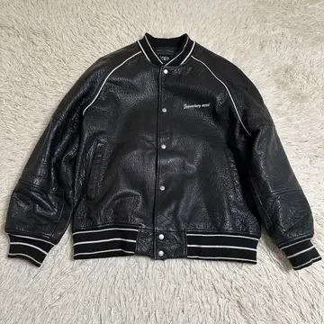 레어 [ ZARA ] 자라 스타디움 점퍼 MA1 봄버 자켓 천연 가죽