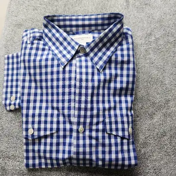 BANANA REPUBLIC 체크 무늬 긴팔 셔츠 XL