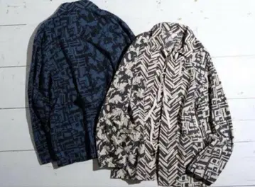 masu x BEAMS 올 패턴 패치워크 슬리핑 셔츠