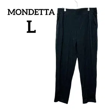 새상품급 MONDETTA [ L ] 블랙 캐주얼 팬츠 따뜻한 소재 하의