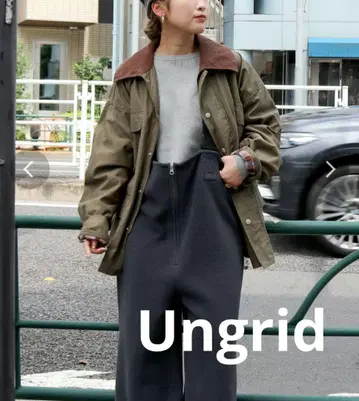 코듀로이 콤비 커버올 Ungrid 프리 사이즈 카키 봄/가을 아우터
