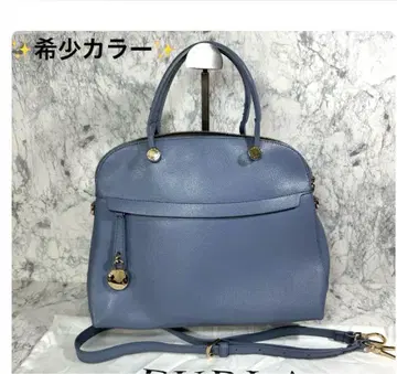 새상품급 FURLA 파이퍼 M 탁한 블루 3way 수납 가방 포함