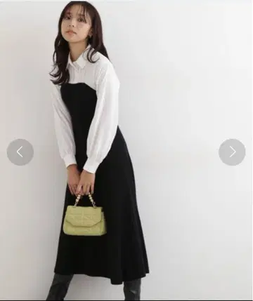 내추럴 뷰티 베이직 뷔스티에풍 도킹 원피스