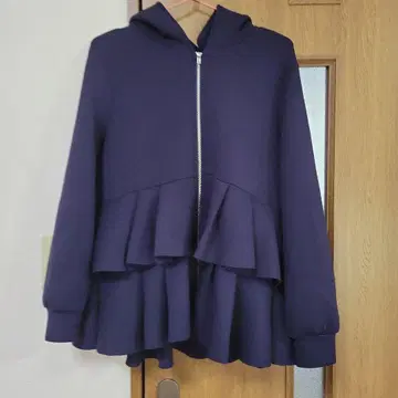 ELFRANK 프릴 달린 네이비 후드 자켓 F 사이즈