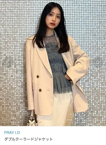 프레이 아이디 더블 테일러드 자켓