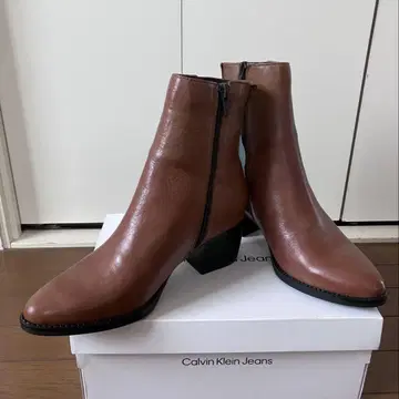 미사용품 piedi nudi 천연 가죽 숏부츠