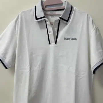 NEW ERA 피케 셔츠 M 사이즈 화이트
