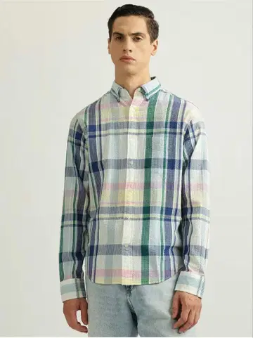 GANT 멀티 컬러 체크 무늬 긴팔 셔츠