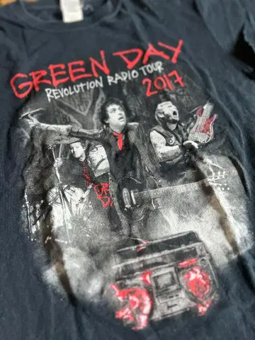 그린데이 투어T 2017 레어 빈티지 레볼루션 라디오
