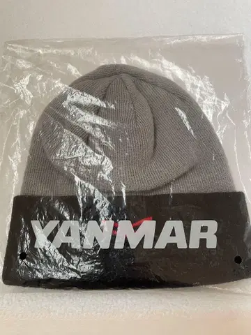 YANMAR 니트 모자 그레이 블랙