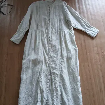 린넨 아이보리 셔츠 원피스