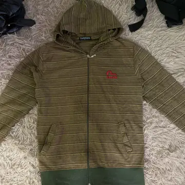 에비수 EVISU 스트라이프 집업 후드티