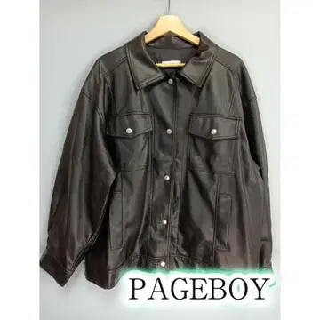 PAGEBOY 에코 레더 자켓 인조 가죽 42