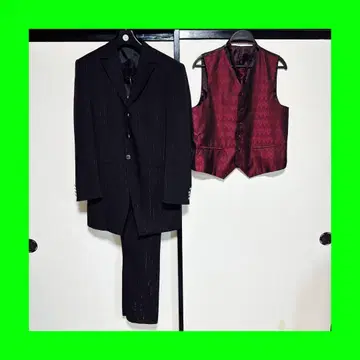 턱시도 쓰리피스 수트 조절기 포함 넥타이 포함 L 사이즈감