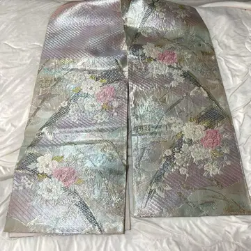 연보라색 꽃무늬 후쿠로 오비