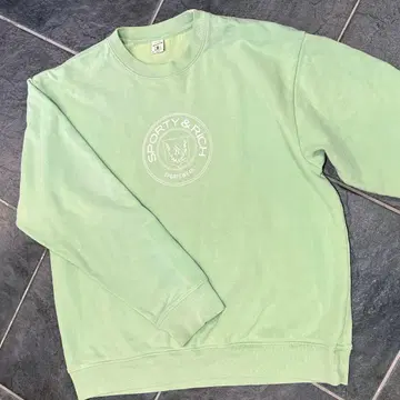 Sporty&rich 트레이닝복 맨투맨 민트 그린 M 사이즈