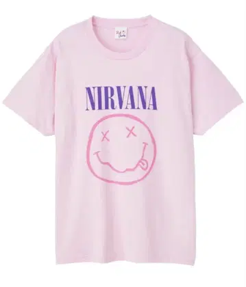 NIRVANA 핑크 T셔츠 Rock Stanley
