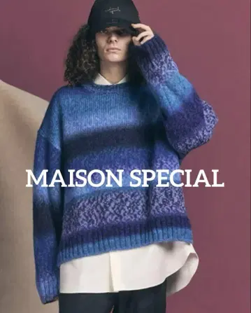 MAISON SPECIAL PINORI 오버 크루넥 니트