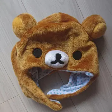 리락쿠마 분장 모자 브라운 모자