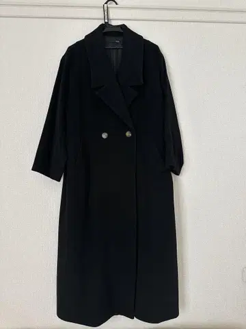 Heather 블랙 체스터 롱 코트